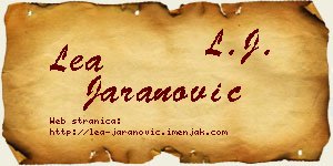 Lea Jaranović vizit kartica
